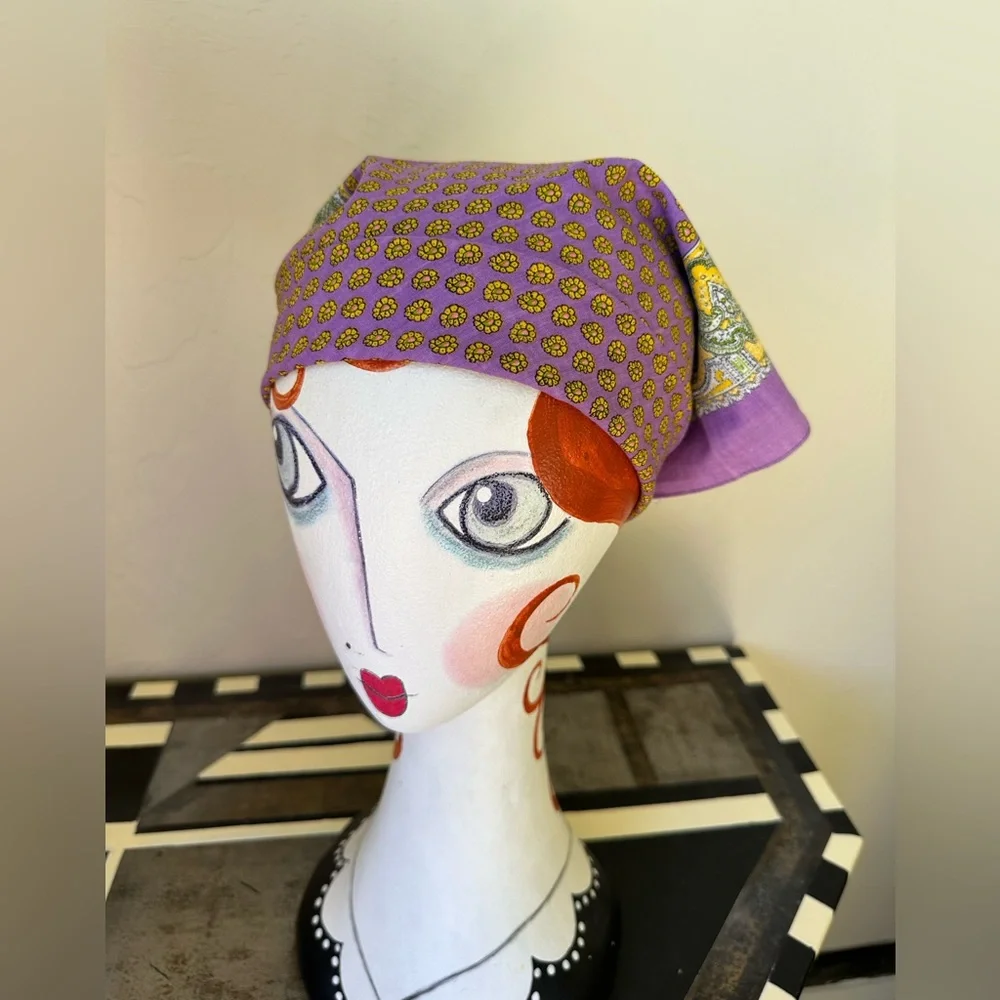 Set of 5 Cotton Bandanas | Boho Festival Hair Scarves | Paisley Wrap Set